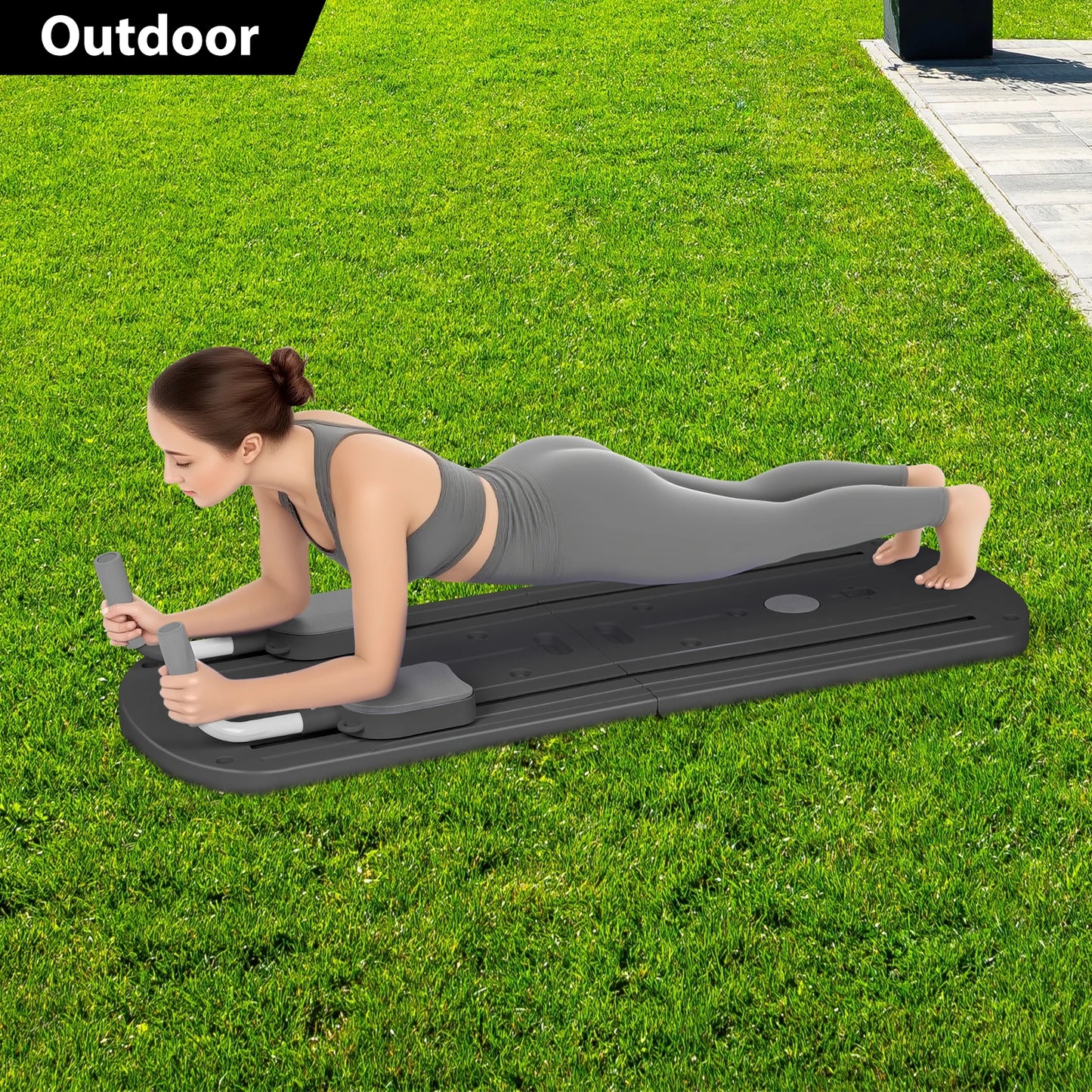 Black 8‑in‑1 Abdominal Trainer Core Machine