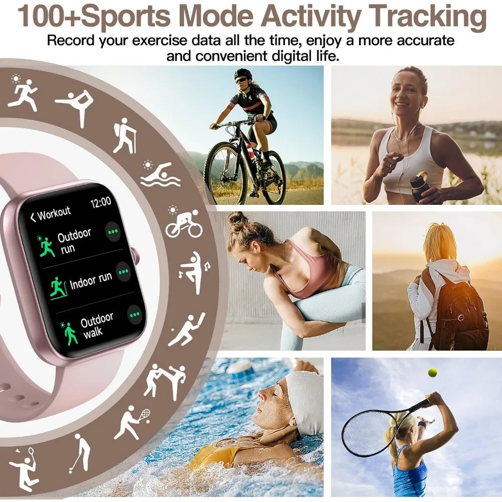 Smartwatch: 1.83" Fitness Tracker, Sleep Monitor