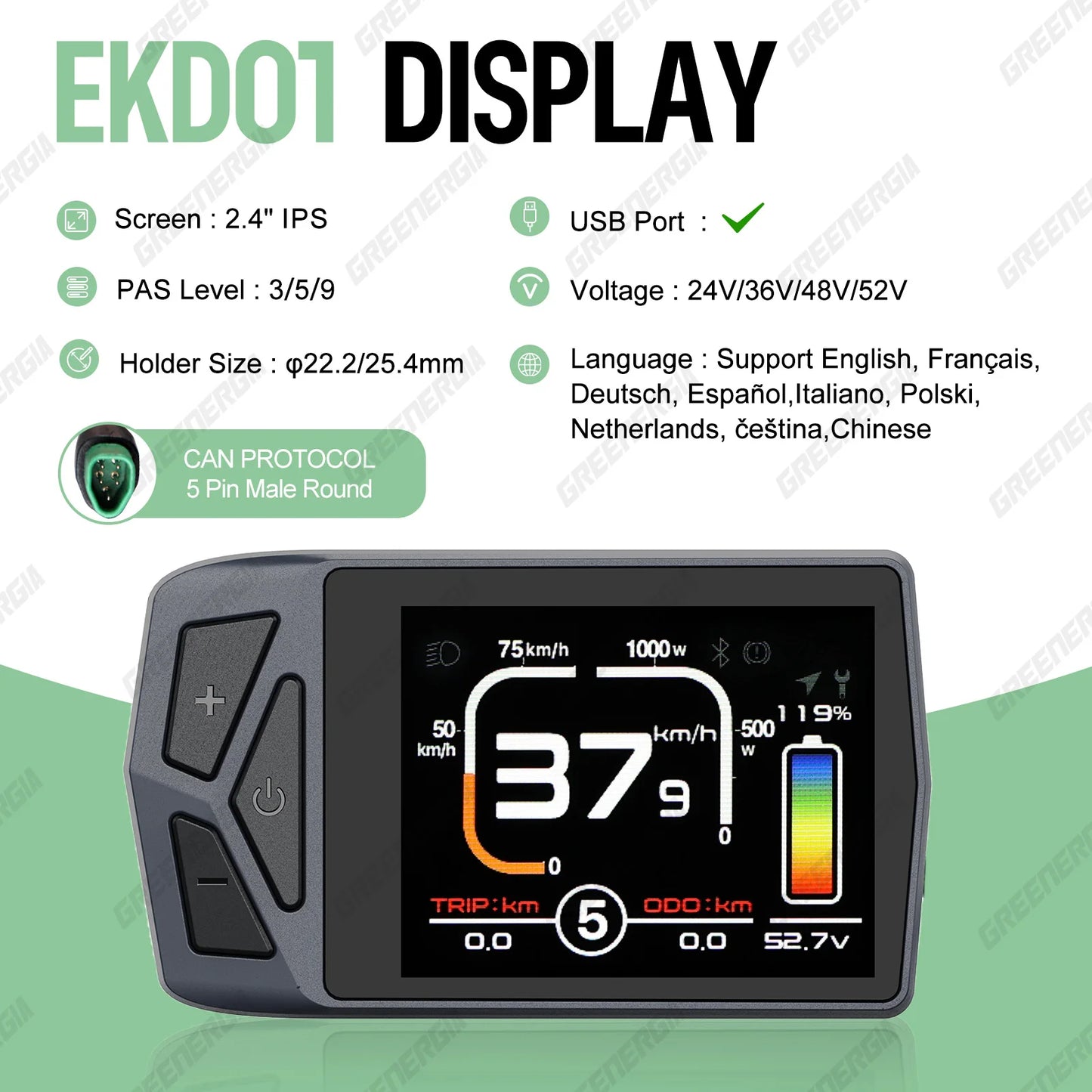 Bluetooth LCD E bike Display for BAFANG Kits