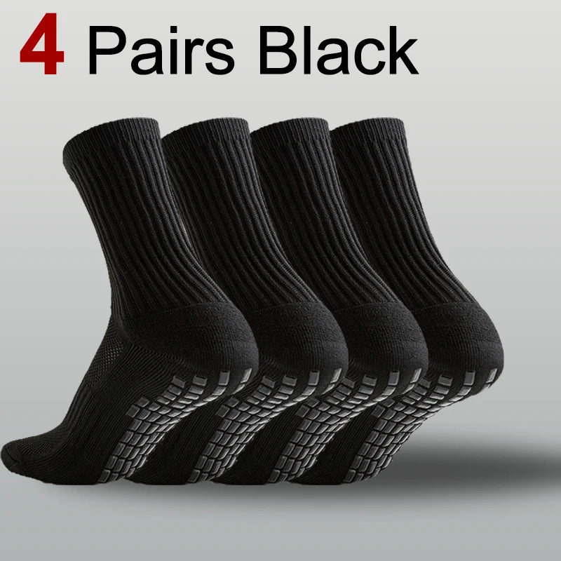 1/4/10 Pairs Men Women Non Slip Sports Socks