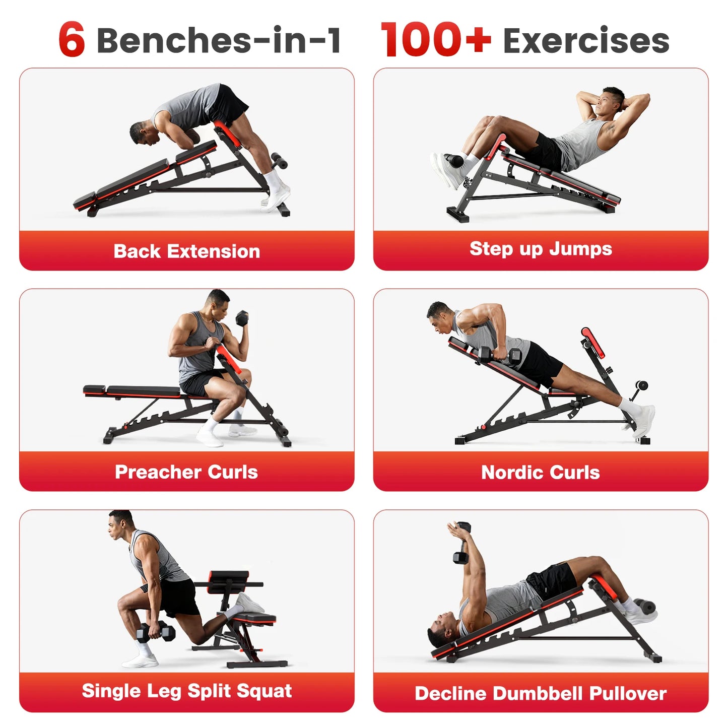 Dumbbell Bench Roman Chair Adjustable Foldable Training Weight Bench