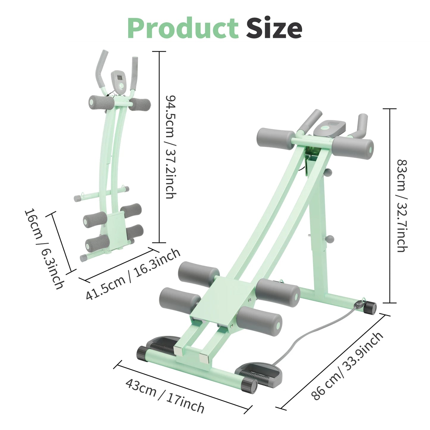 Abdominal Curling Machine Adjustable Dual Track Exercise