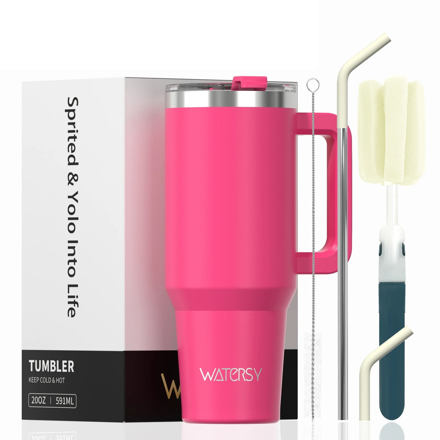 30/40oz Tumbler With Handle and Straw Stainless Steel Thermal
