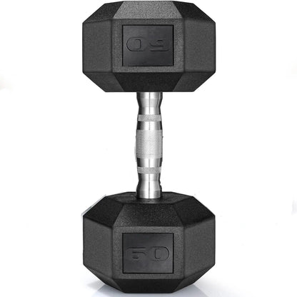 Rubber Hex Hand Dumbbell Weight Set 30-75LB