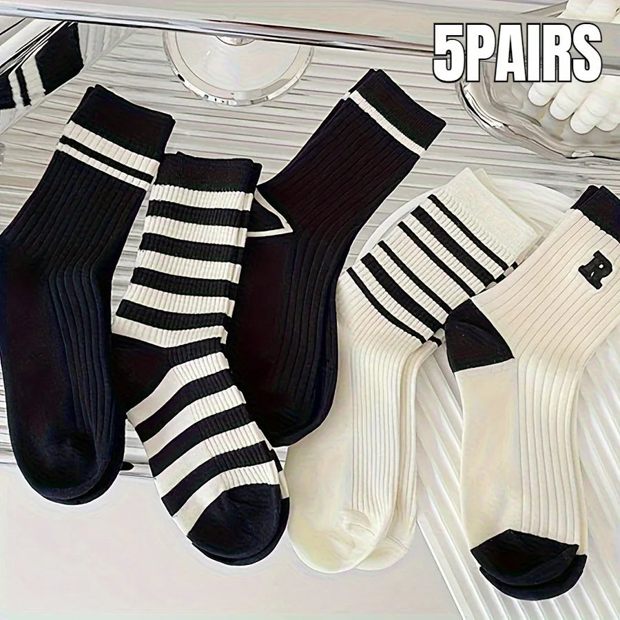 Casual Sports Tube Socks Mixed Color Pack