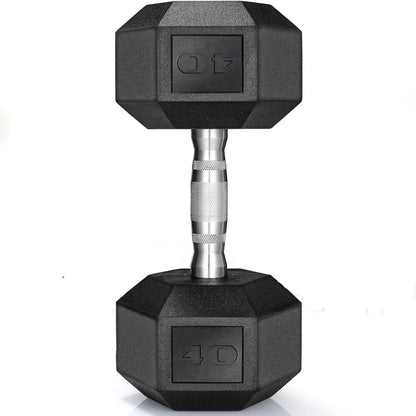 Rubber Hex Hand Dumbbell Weight Set 30-75LB