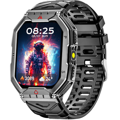 Men’s AMOLED GPS Fitness Smartwatch, Long‑Lasting