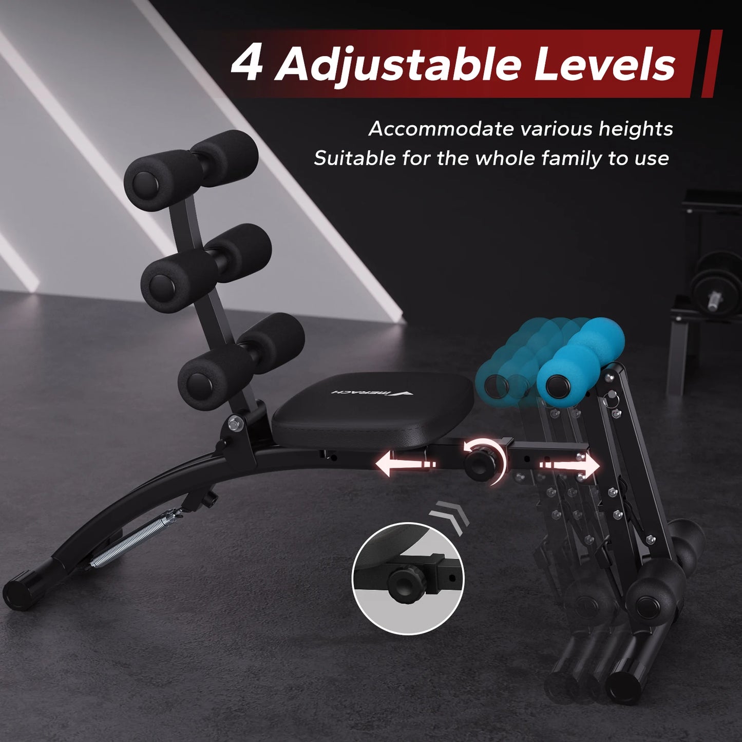 MERACH Adjustable Multi‑Functional Ab Trainer Bench
