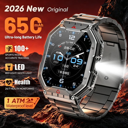 Men’s AMOLED GPS Fitness Smartwatch, Long‑Lasting