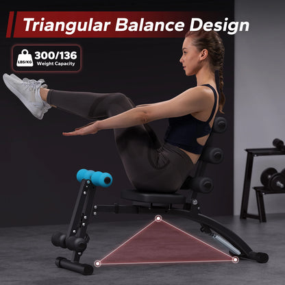 MERACH Adjustable Multi‑Functional Ab Trainer Bench