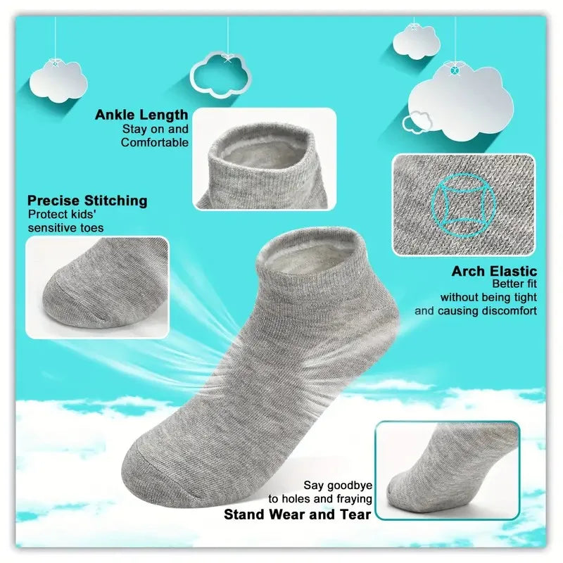 40‑Pair Black White Gray Breathable Sports Socks