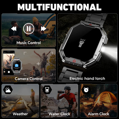 Men’s AMOLED GPS Fitness Smartwatch, Long‑Lasting