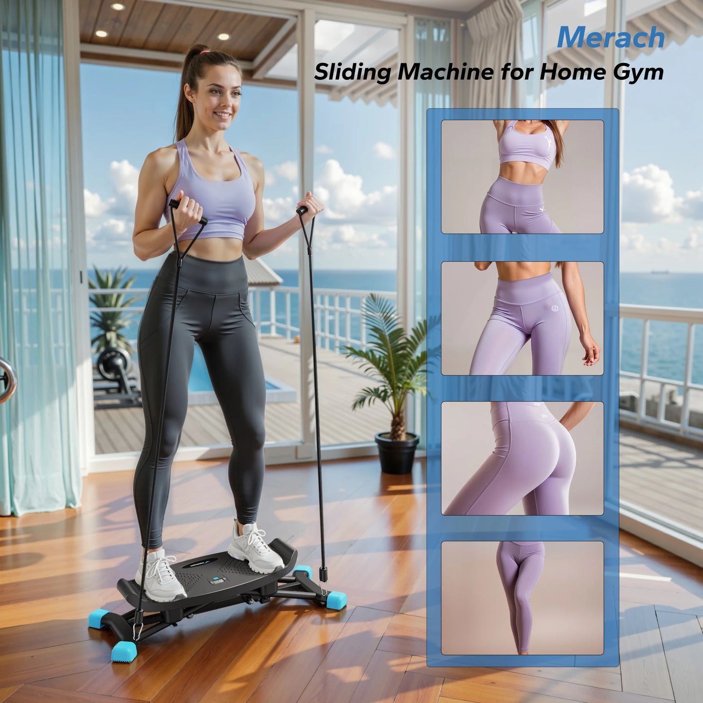Simulated Ski Machine Full‑Body Cardio Trainer