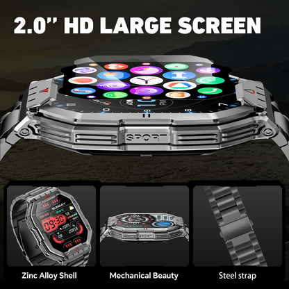 Men’s AMOLED GPS Fitness Smartwatch, Long‑Lasting