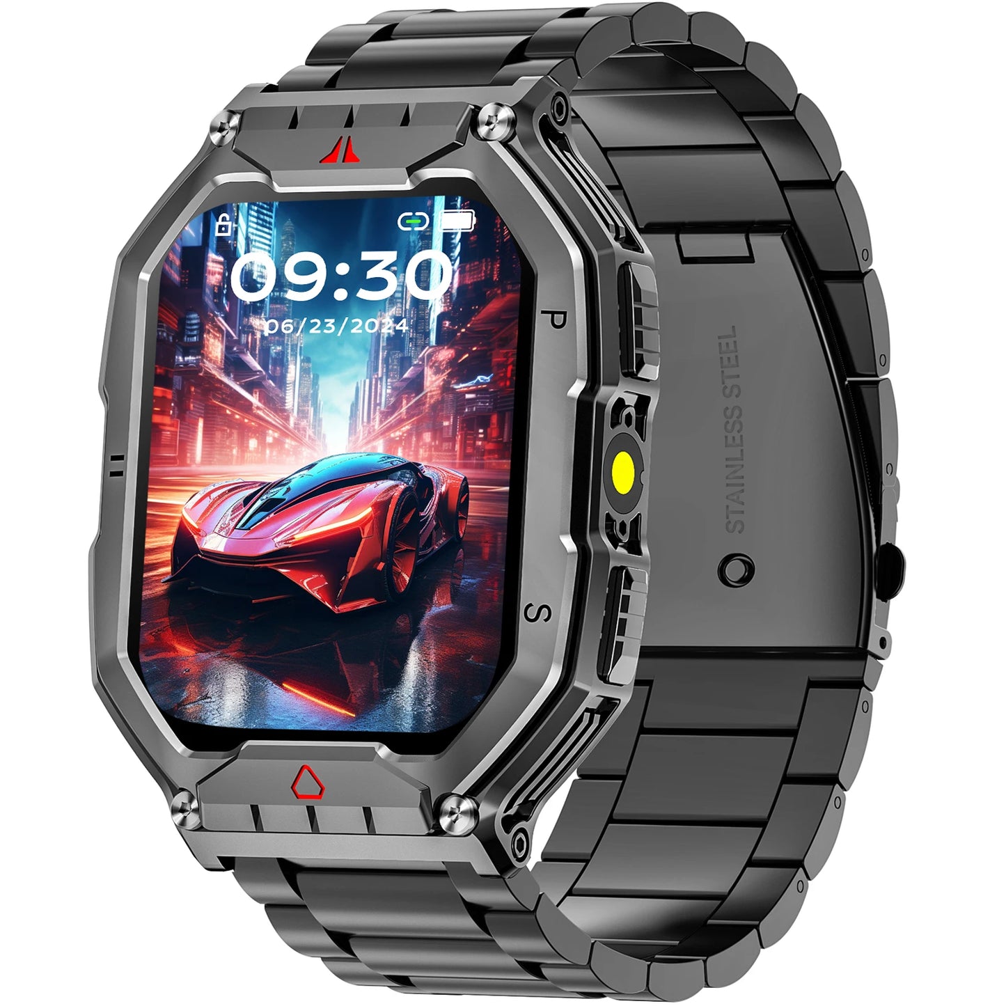Men’s AMOLED GPS Fitness Smartwatch, Long‑Lasting