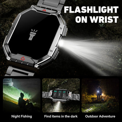 Men’s AMOLED GPS Fitness Smartwatch, Long‑Lasting