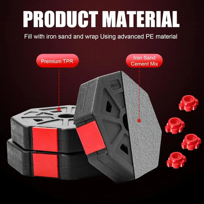 Adjustable Free‑Weight Dumbbell Barbell Home Gym Set