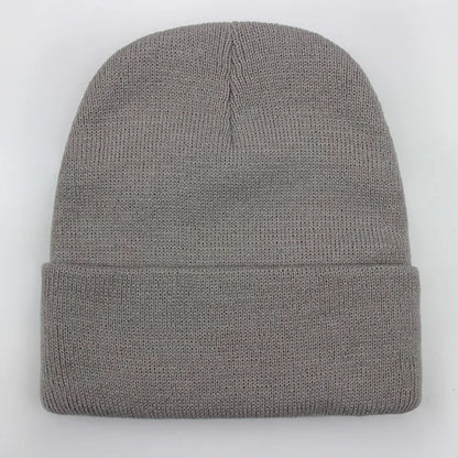 Solid Unisex Beanie Autumn Winter Wool Blends