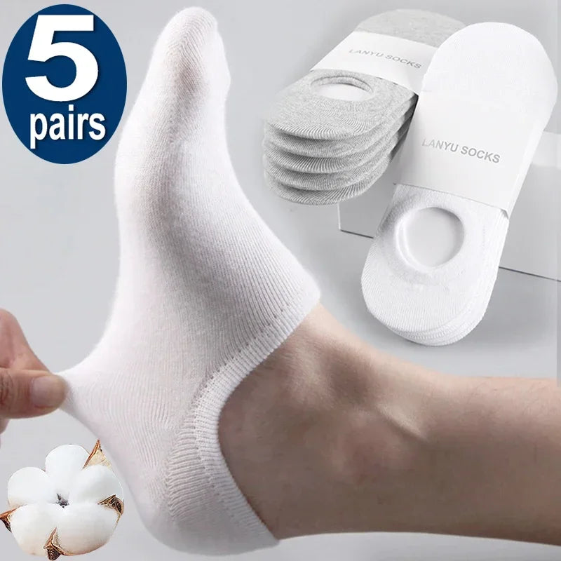 Unisex Breathable Cotton Solid Ankle Socks Pack