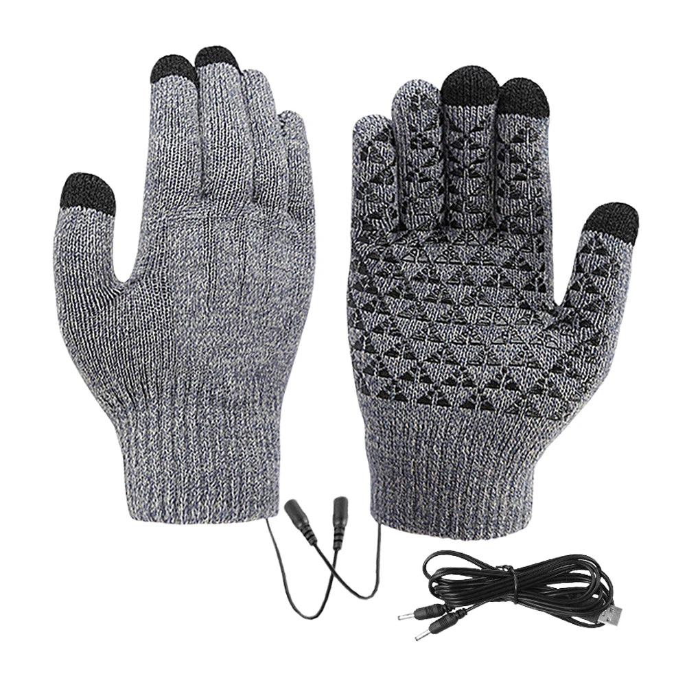 USB Electric Heated Gloves Full Finger Non-Slip