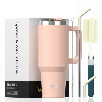 30/40oz Tumbler With Handle and Straw Stainless Steel Thermal