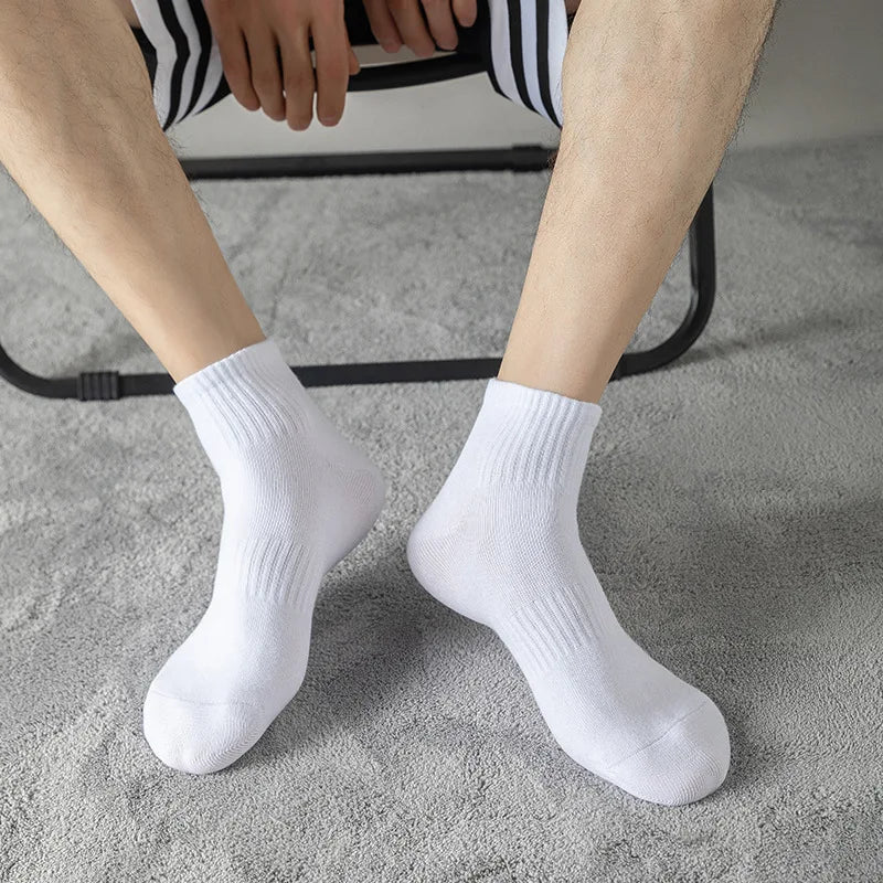 Cotton Anti‑Odor Breathable Sports Boat Socks Pack
