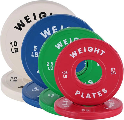 Barbell Fractional Weight Plates 1.25LB 2.5LB 5LB 10LB Set Rubber Coated