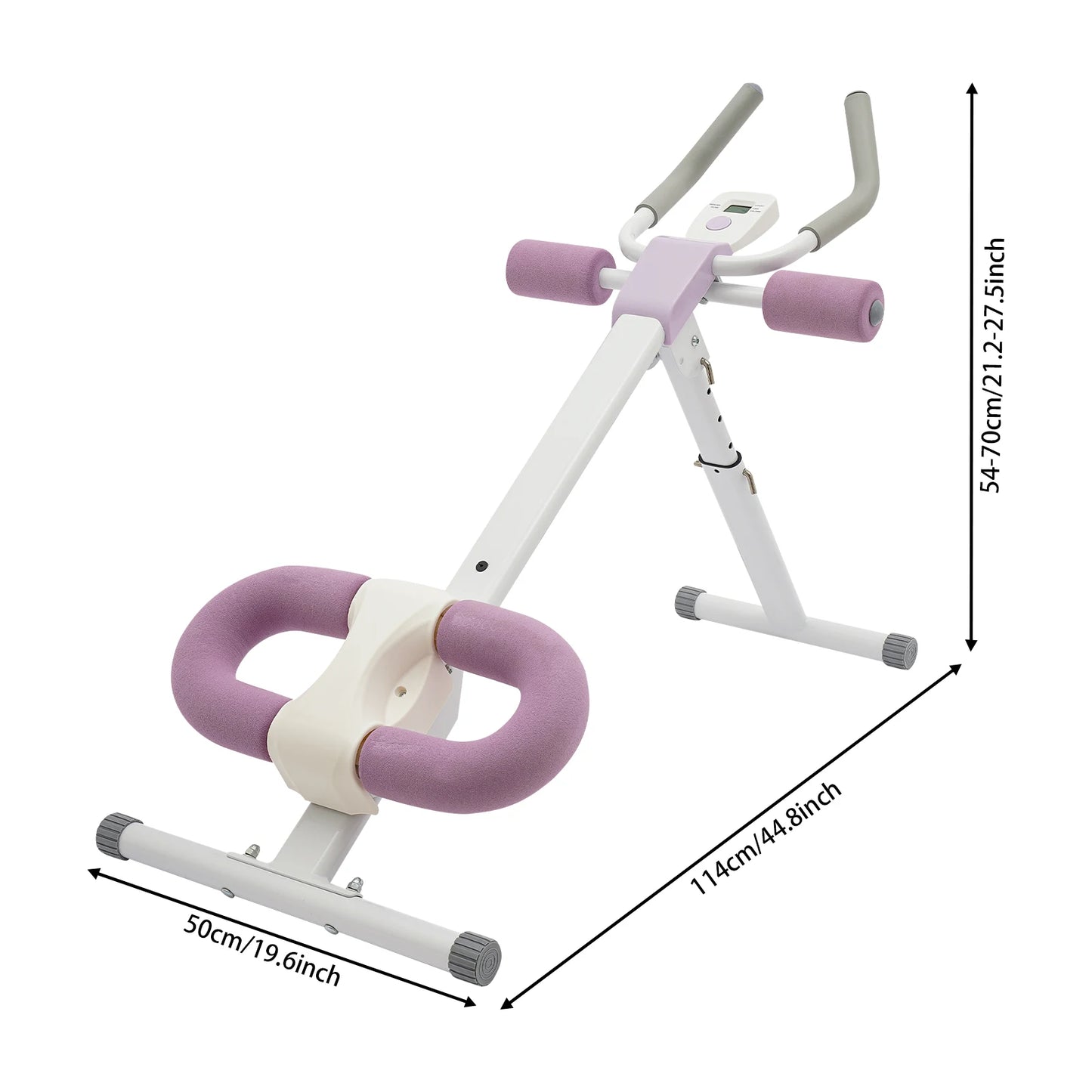 Foldable Ab Trainer Machine, Adjustable Levels LED Display
