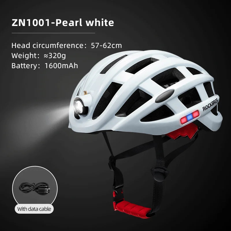 ROCKBROS LED Cycling Helmet with USB Charging