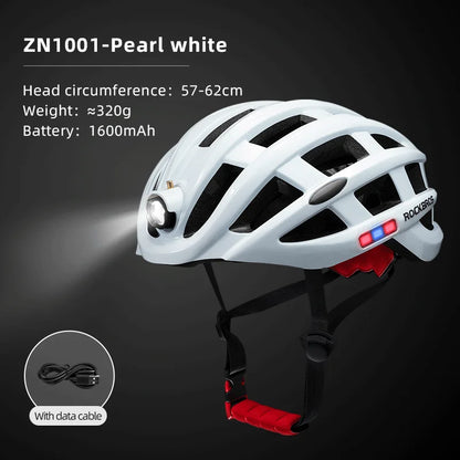 ROCKBROS LED Cycling Helmet with USB Charging