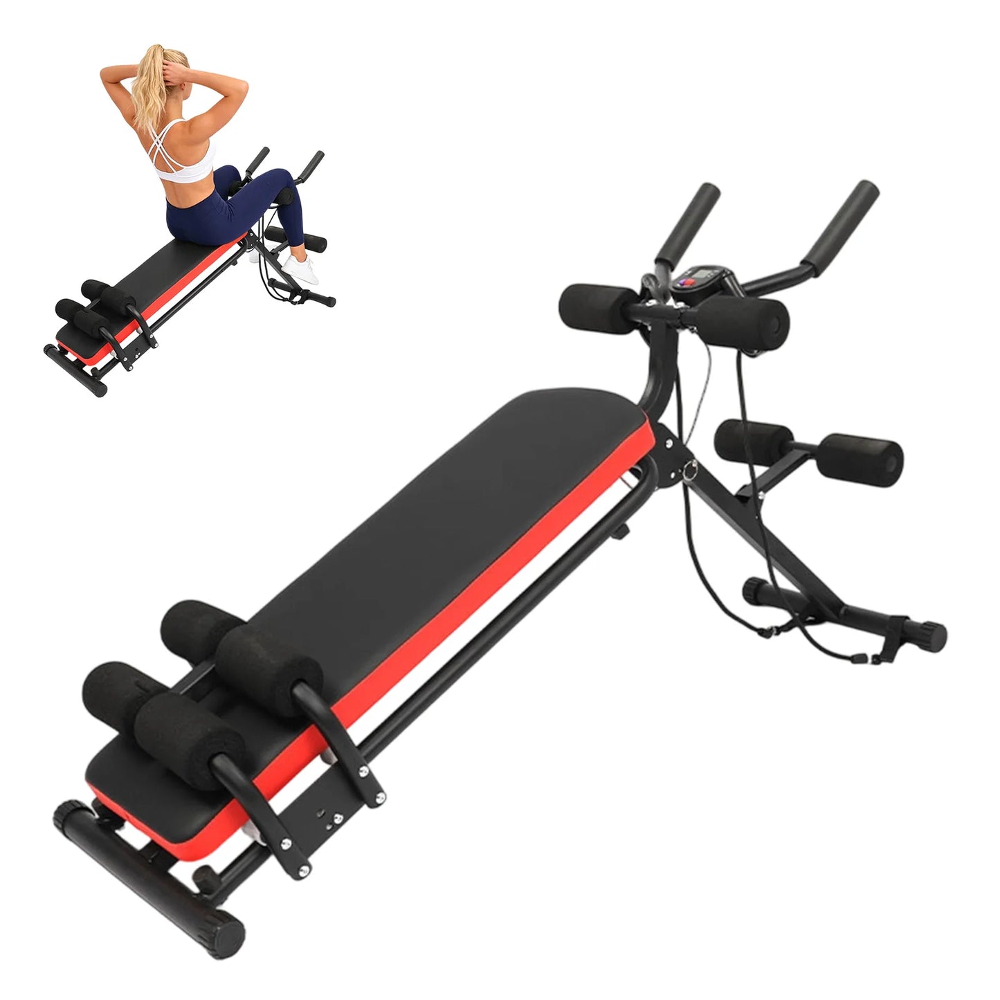 Foldable Adjustable Ab Bench Glider Core Trainer