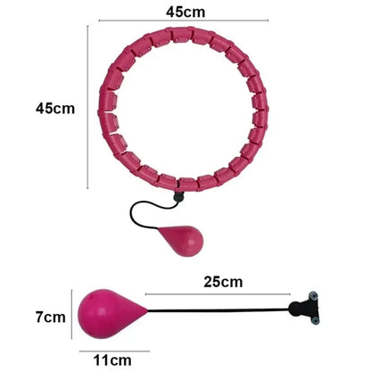 Smart Weighted Hoop, 24‑Link Adjustable Fitness