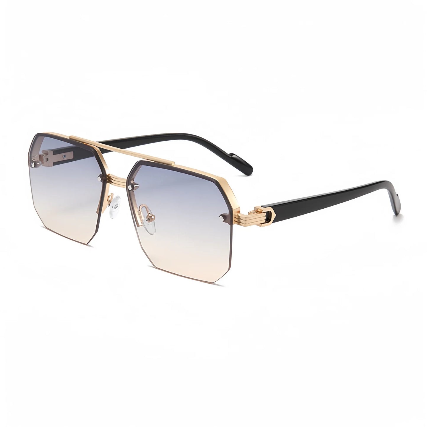 Sunglasses Rectangle Fashion Metal Frame Women Men  ﻿