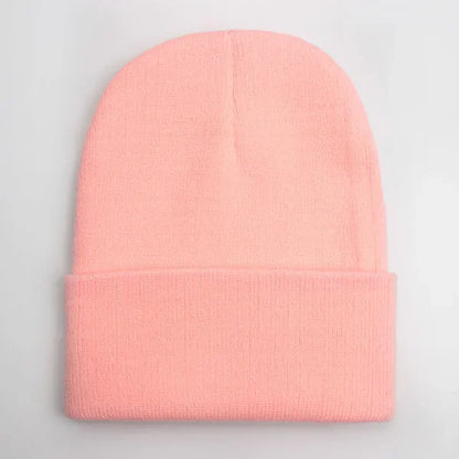 Solid Unisex Beanie Autumn Winter Wool Blends