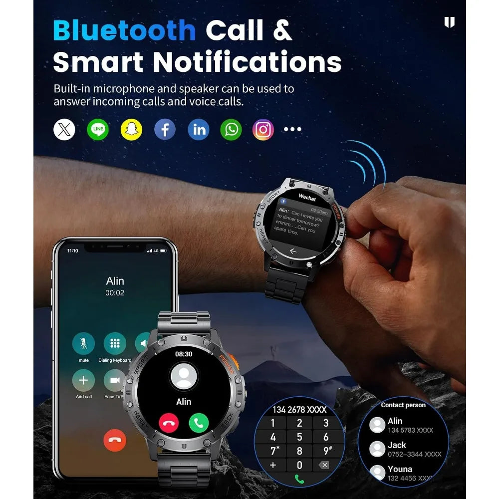 AMOLED Smartwatch, 530mAh Power, 170‑Mode Fitness Tracker