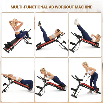 Foldable Adjustable Ab Bench Glider Core Trainer