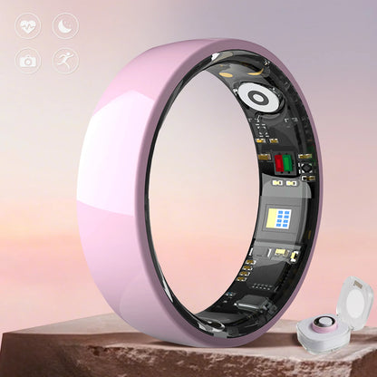 Fashion Ceramic Smart Ring with Health Tracking