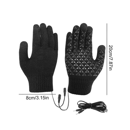 USB Electric Heated Gloves Full Finger Non-Slip