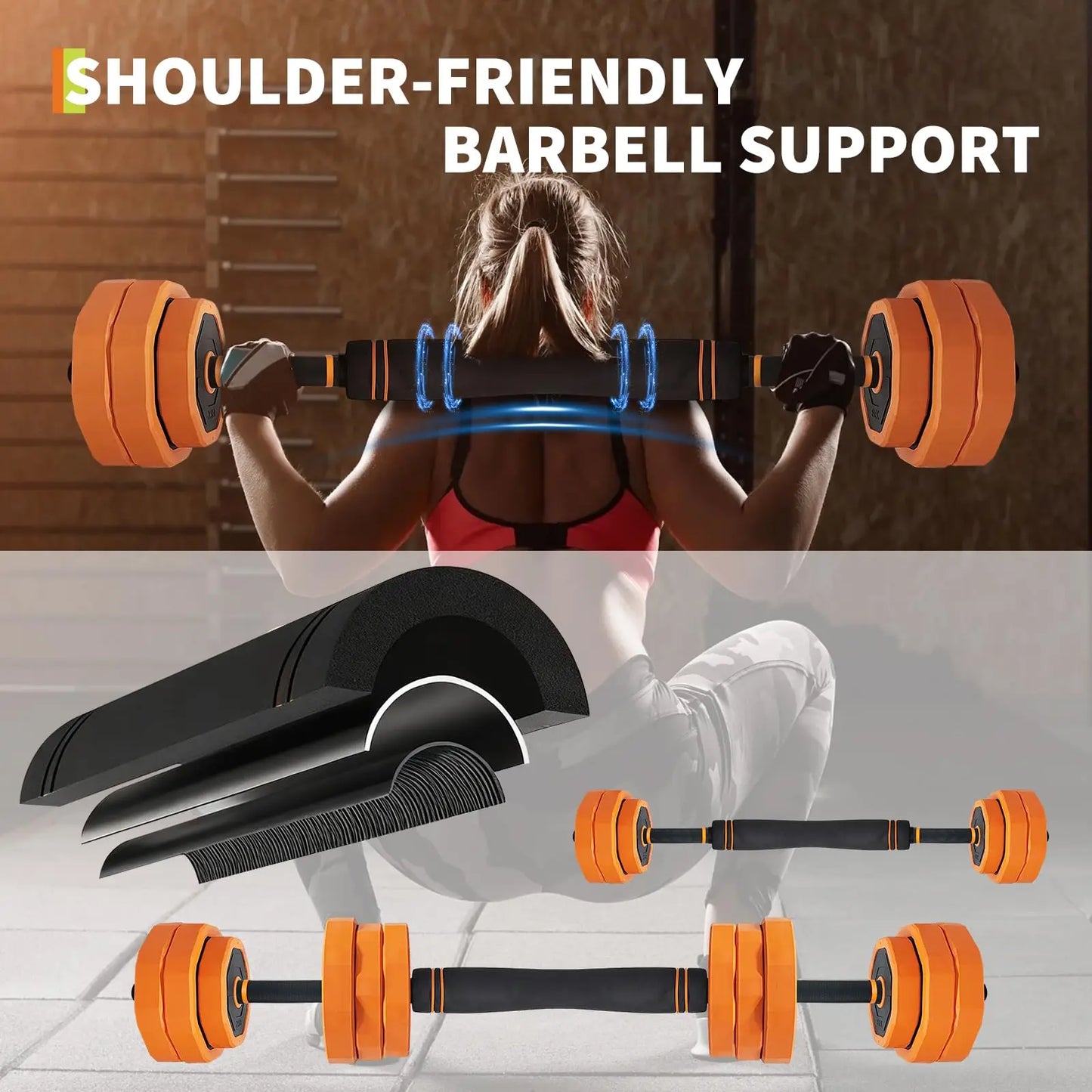 4‑in‑1 Adjustable Dumbbell Barbell Home Gym Set