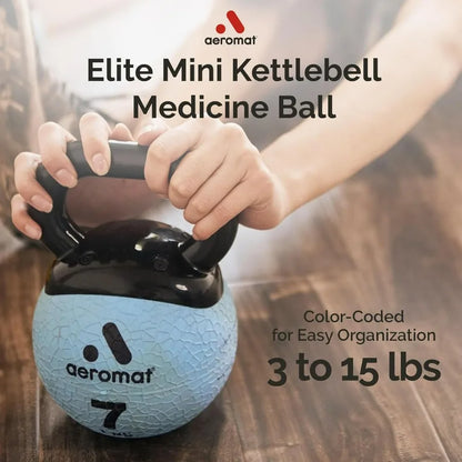 Weighted Exercise Medicine Ball with Anti-Slip Grip & Wide Handle,
