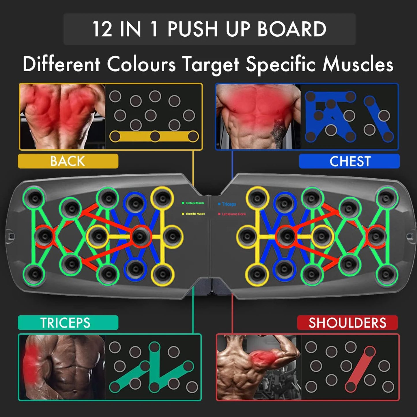 Portable Multifunctional Push-up Bar Board Set Foldable