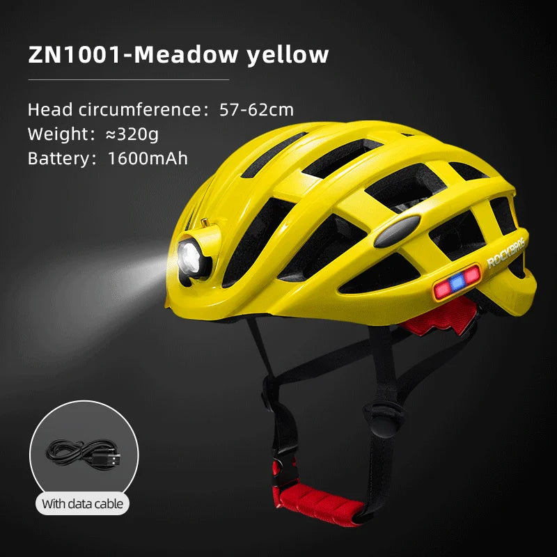 ROCKBROS LED Cycling Helmet with USB Charging