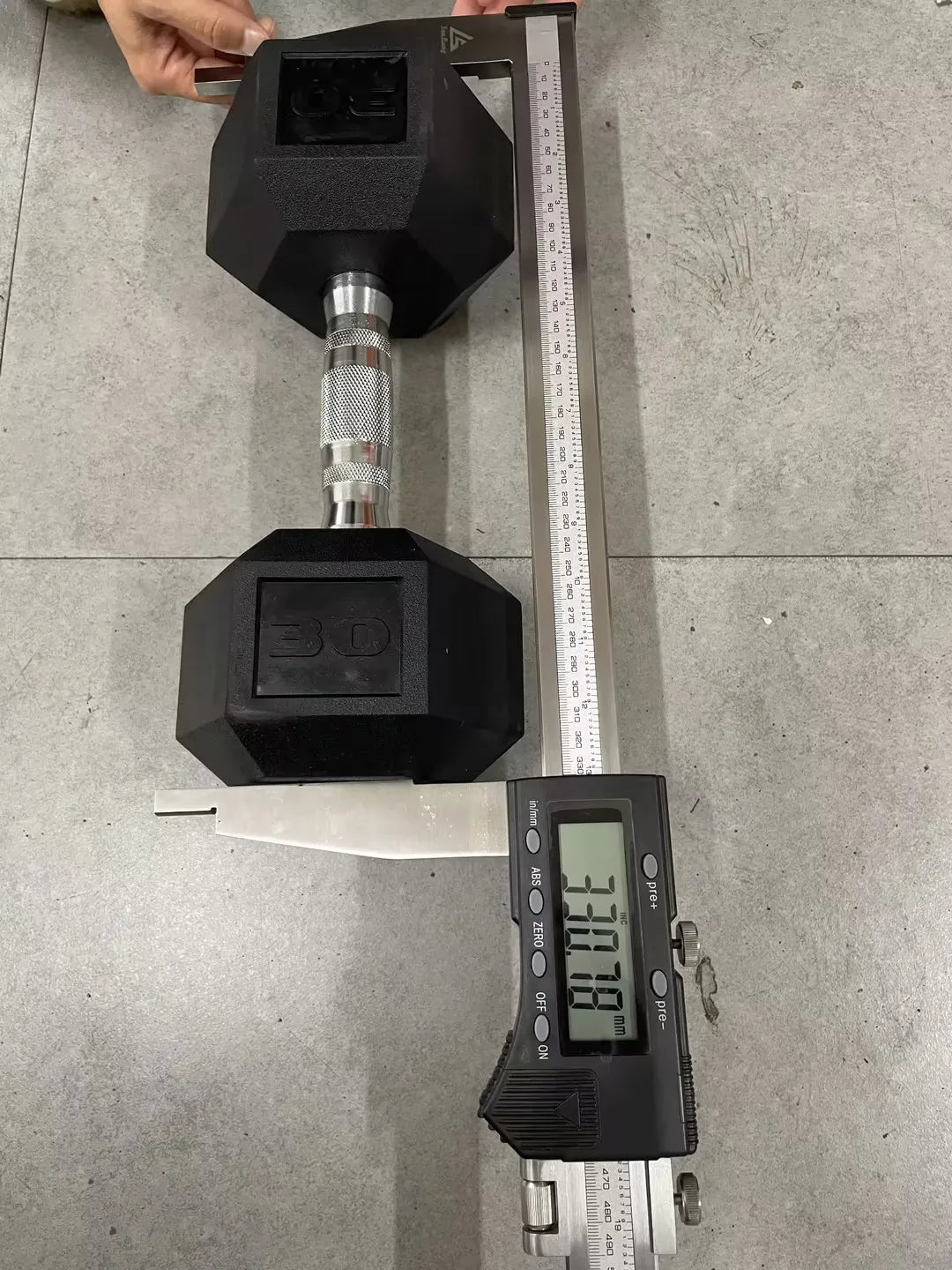 Rubber Hex Hand Dumbbell Weight Set 30-75LB