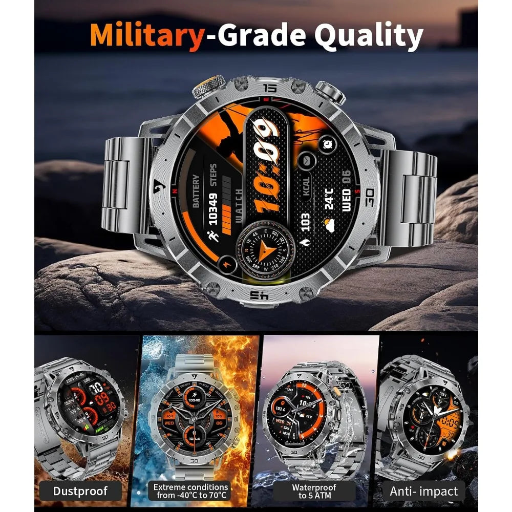 Ultra‑HD outdoor smartwatch with waterproof fitness tracking