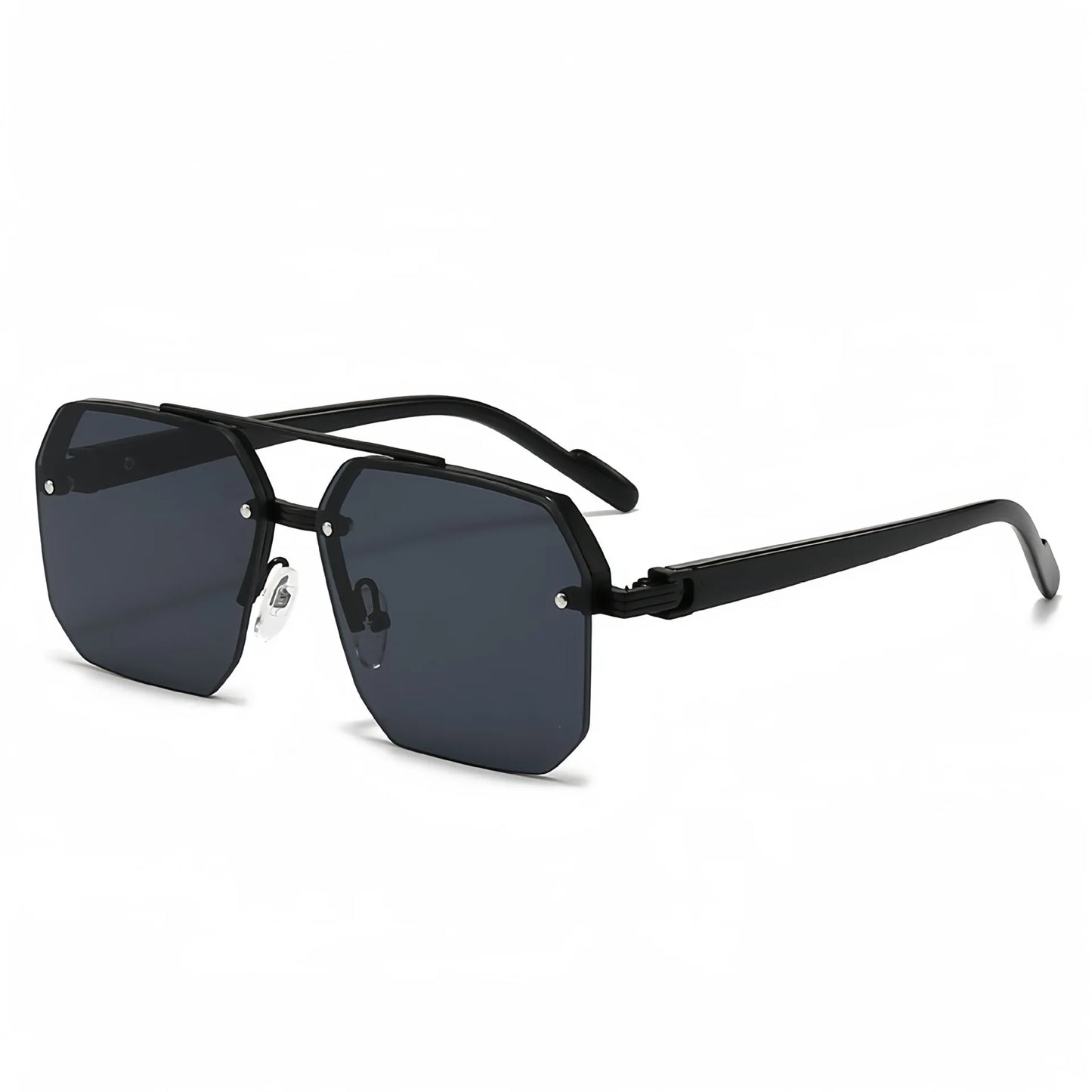 Sunglasses Rectangle Fashion Metal Frame Women Men  ﻿