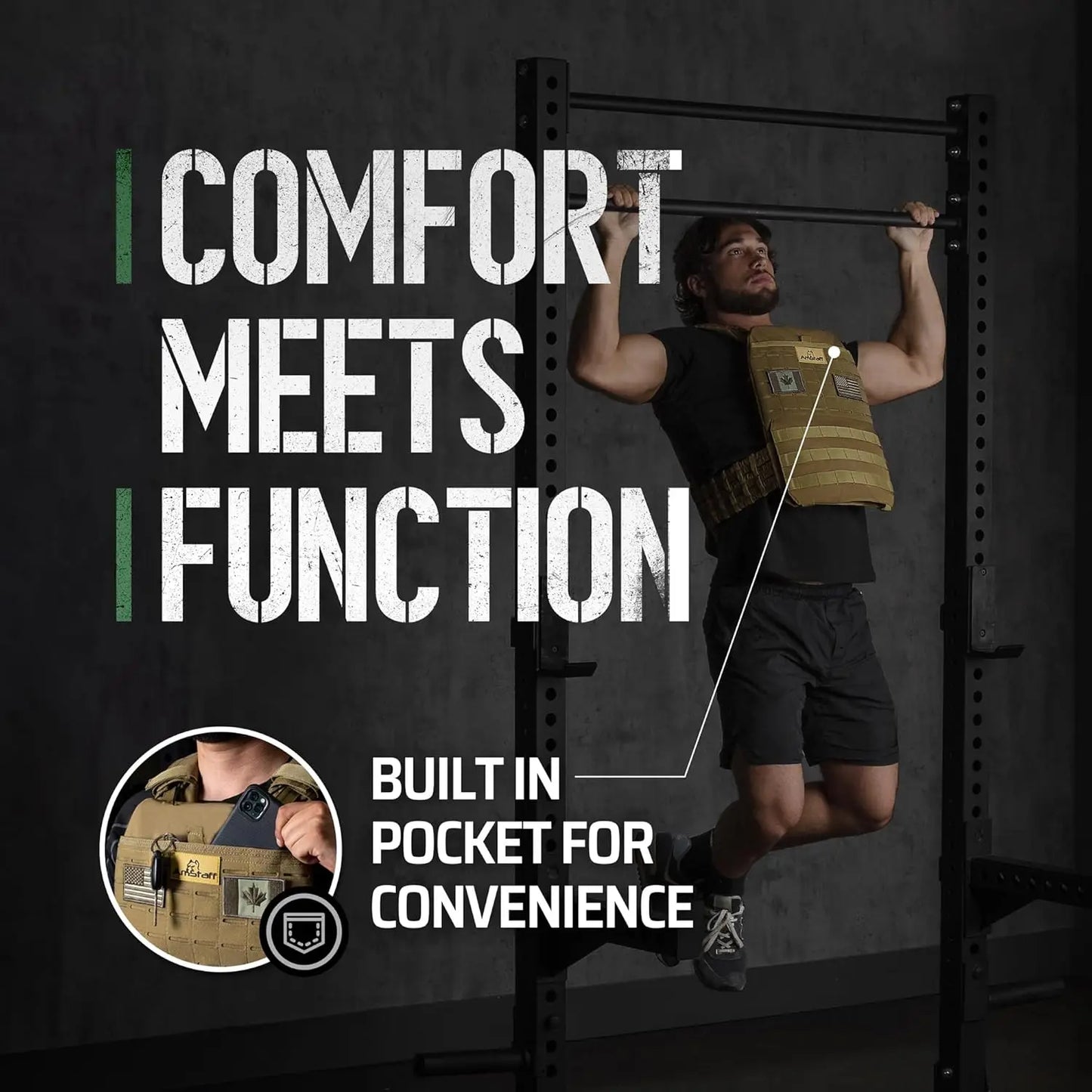 Tactical Weighted Vest - Adjustable Weight Vests - Versatile Wearable Vest for Fitness Workouts, Strength and Endurance Training