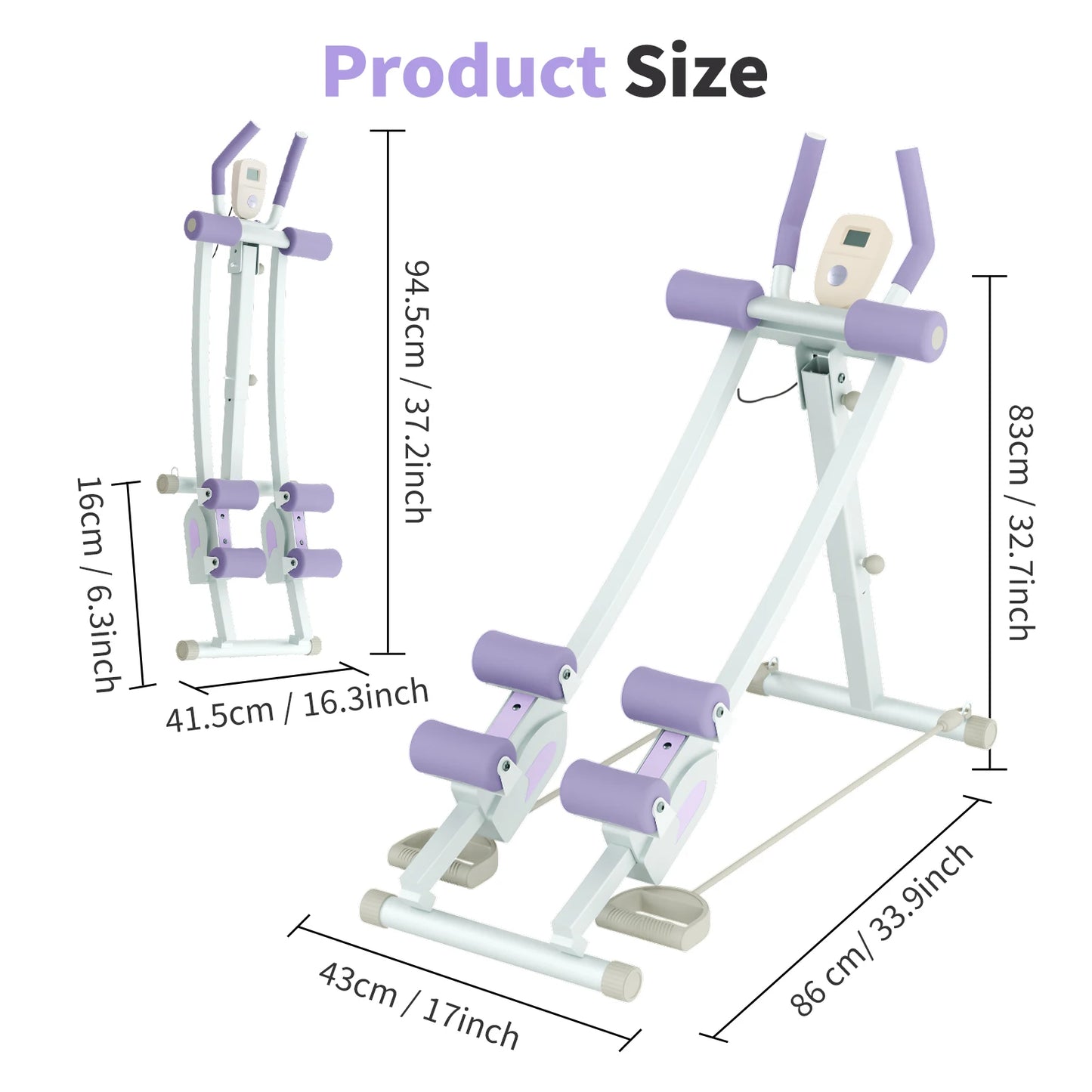 Abdominal Curling Machine Adjustable Dual Track Exercise