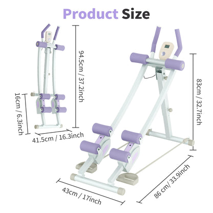 Abdominal Curling Machine Adjustable Dual Track Exercise