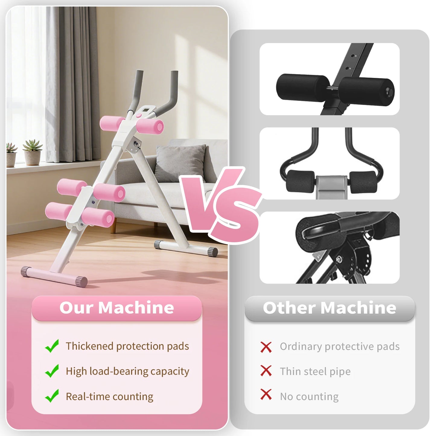 Foldable Ab Trainer Waist Toner Home Gym