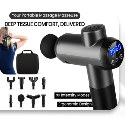 Professional Deep Tissue Massage Gun with 99 Speed Levels
